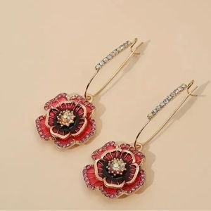 New! Beaded Flower Earrings